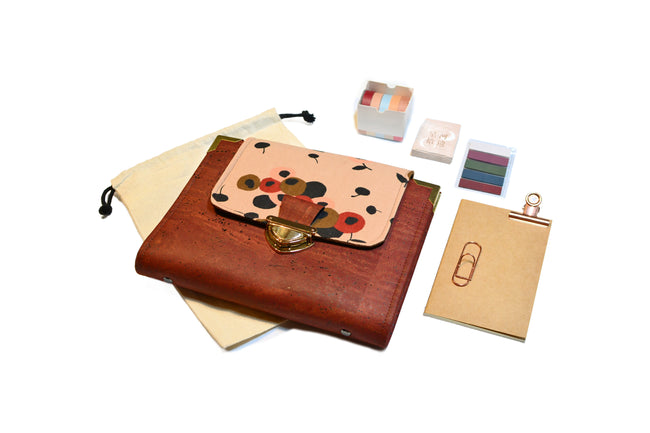 Organiseur A5 Magique 3 liège Fauve & nude - Pack agenda 2025 2026