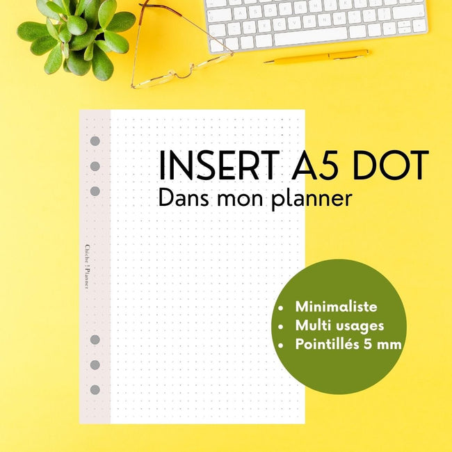 La recharge à pointillés avec marge pour Bullet Journal à anneaux - Les jours souples
