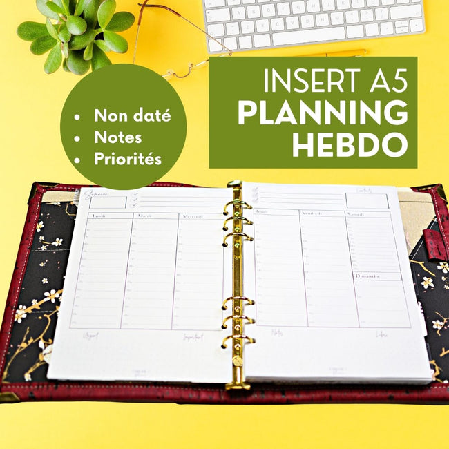 La recharge perforée pour votre planning hebdomadaire - Les jours souples