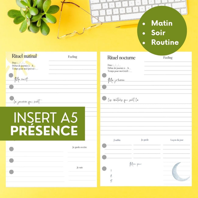 La recharge routine d'écriture matinale et nocturne - Les jours souples