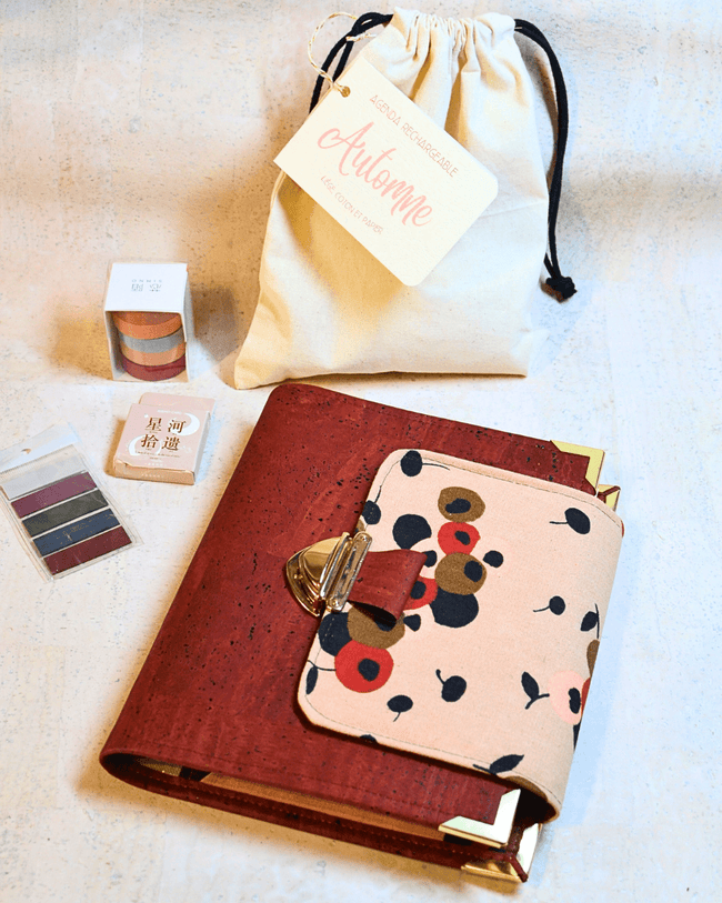 Organiseur A5 Magique 3 liège Fauve & nude - Pack agenda 2025 - Les jours souples