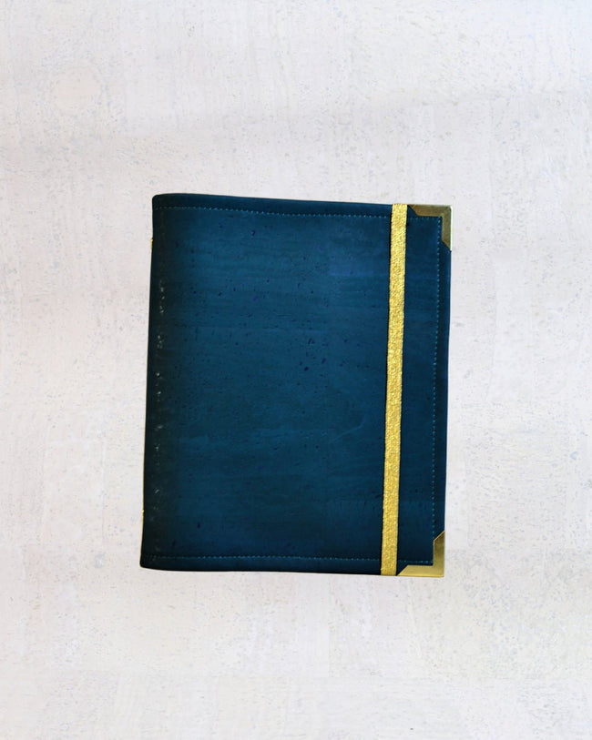 Agenda fait main pour femme, Organiseur en liège A5 pour femme en liège bleu Sarcelle, Les Essentiels pour fiches de révision ou agenda 2026 - Shirley chiche Les jours souples