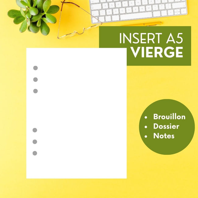 Papier blanc A5, l'indispensable papier de notes et brouillons - Les jours souples