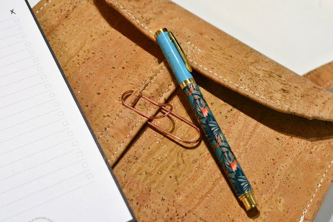 Porte stylo trombone en métal noir ou or rose - Shirley Chiche planner