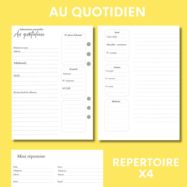 Agenda rechargeable 2026 pour femme en liège Orange brûlée + porte stylos