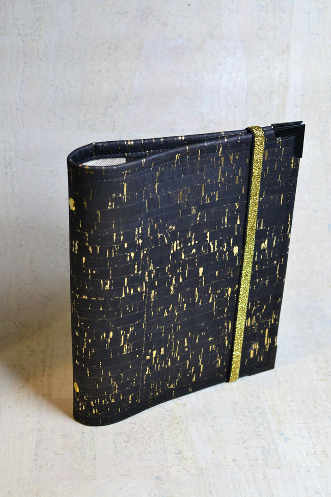 Agenda rechargeable noir éclat d'or