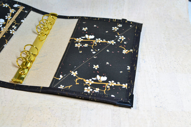 Agenda rechargeable noir éclat d'or