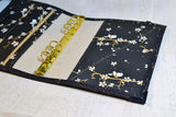 Agenda rechargeable noir éclat d'or
