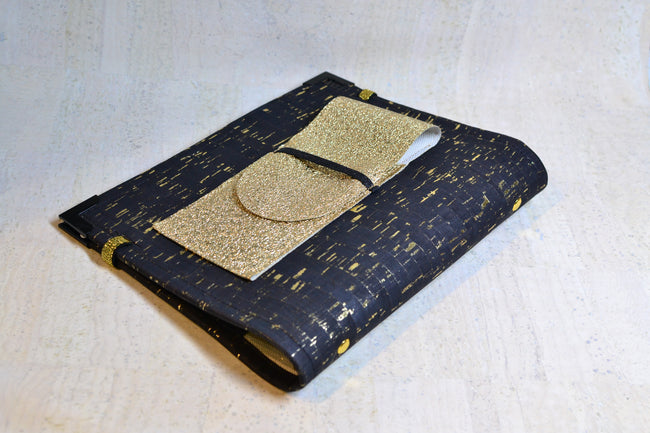 Agenda rechargeable noir éclat d'or
