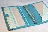 Agenda rechargeable Turquoise & lettres