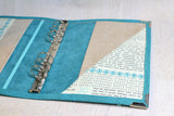 Agenda rechargeable Turquoise & lettres