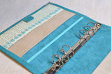 Agenda rechargeable Turquoise & lettres
