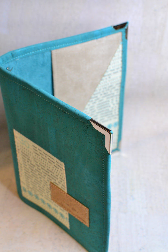 Agenda rechargeable Turquoise & lettres