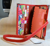 Agenda rechargeable 2026 pour femme en liège Orange brûlée + porte stylos