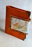 Agenda poétique orange, fermoir Oiseau