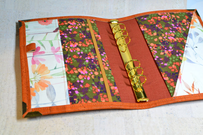 Agenda poétique orange, fermoir Oiseau