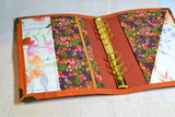 Agenda poétique orange, fermoir Oiseau
