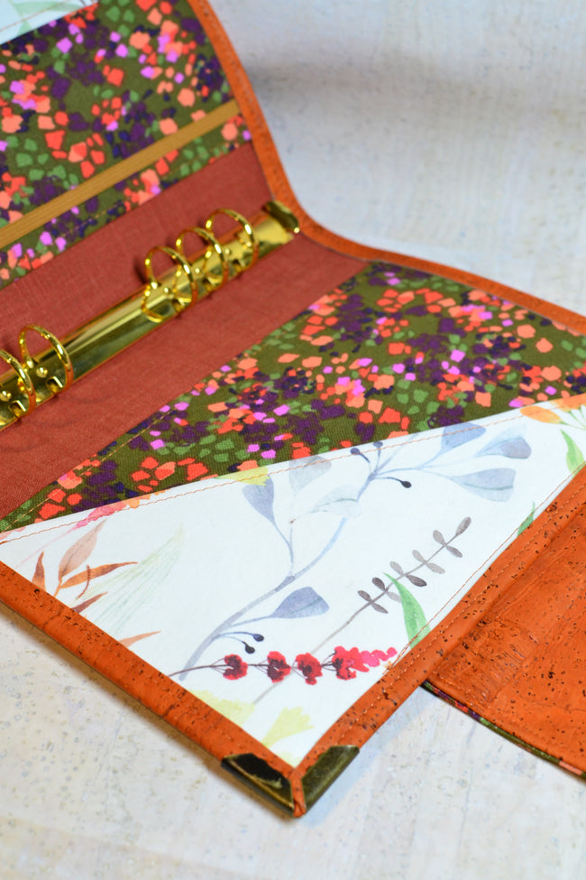 Agenda poétique orange, fermoir Oiseau