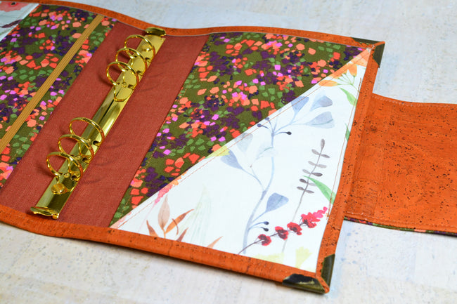 Agenda poétique orange, fermoir Oiseau
