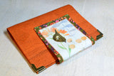 Agenda poétique orange, fermoir Oiseau