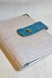 Agenda rechargeable Perle rose pale & velours pétrole