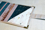 Agenda rechargeable Perle rose pale & velours pétrole