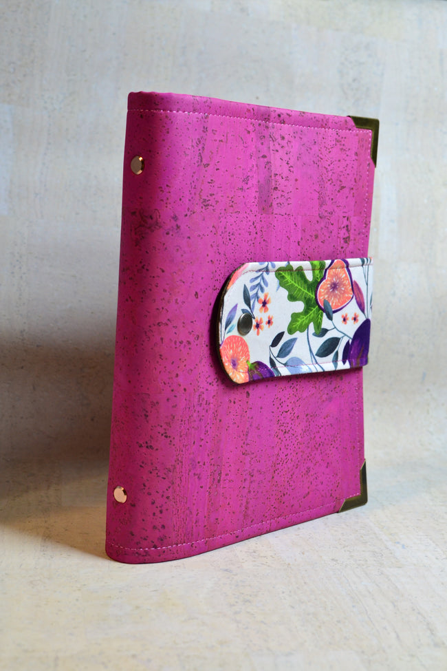 Agenda rechargeable Rose vif & coton figues