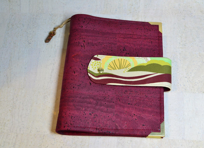 Agenda rechargeable chocolat & paysage rose