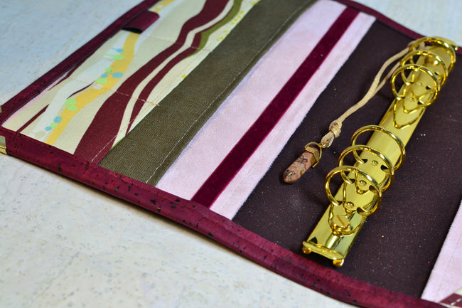 Agenda rechargeable chocolat & paysage rose
