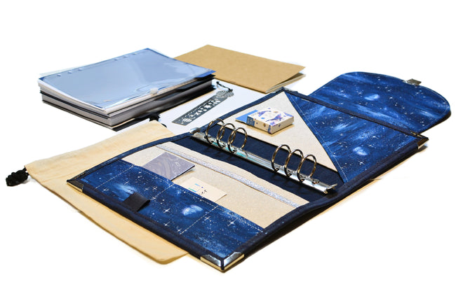 Organiseur A5 en liège bleu nuit Lune argent - Agenda 2025