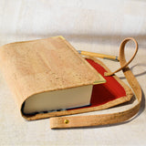 couverture pour carnet agenda 2026ou  livre épais format A5 en cuir de liège naturel beige - Shirley Chiche Les jours souples