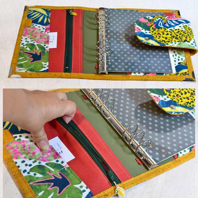 J’ai besoin de… Ressentir ! Organiseur A5 en liège jaune ocre – Modèle unique fait main