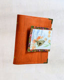 Agenda poétique orange, fermoir Oiseau