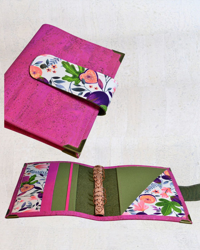 Agenda rechargeable Rose vif & coton figues