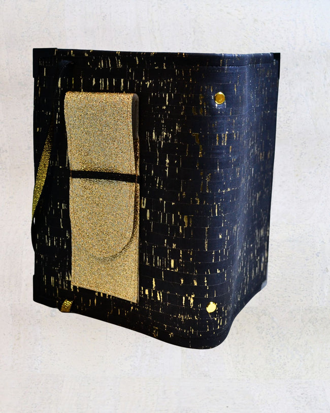 Agenda rechargeable noir éclat d'or