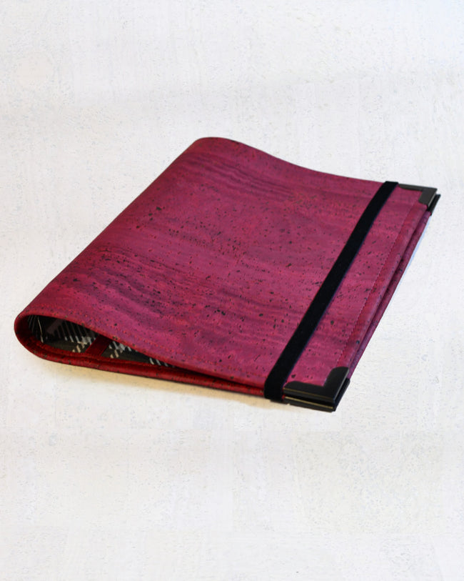 agenda A5 fait main pour femme, Organiseur en liège rouge bordeaux Les Essentiels "Oxford" - fiches de révision ou agenda - shirley chiche Les jours souples