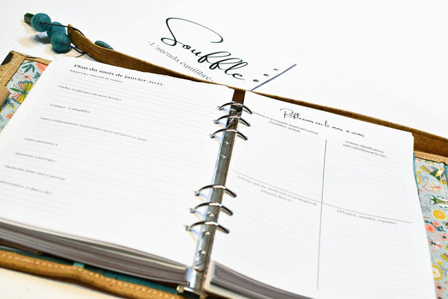 Agenda 2025 Souffle - Recharge A5 - l'hebdomadaire bien être - Shirley Chiche planner