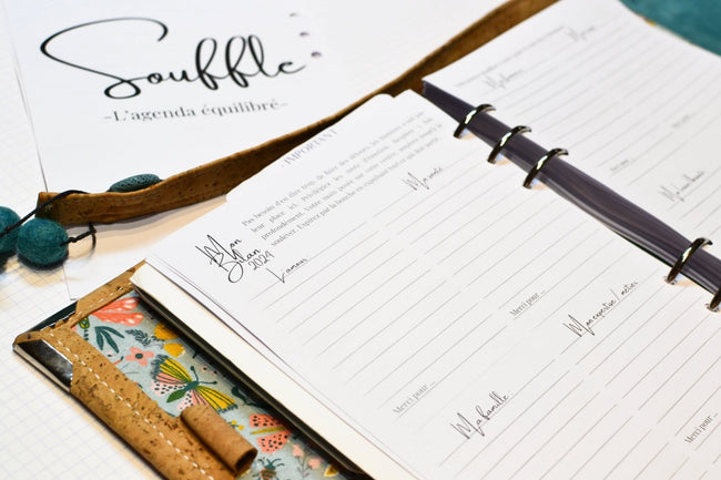 Agenda 2025 Souffle - Recharge A5 - l'hebdomadaire bien être - Shirley Chiche planner
