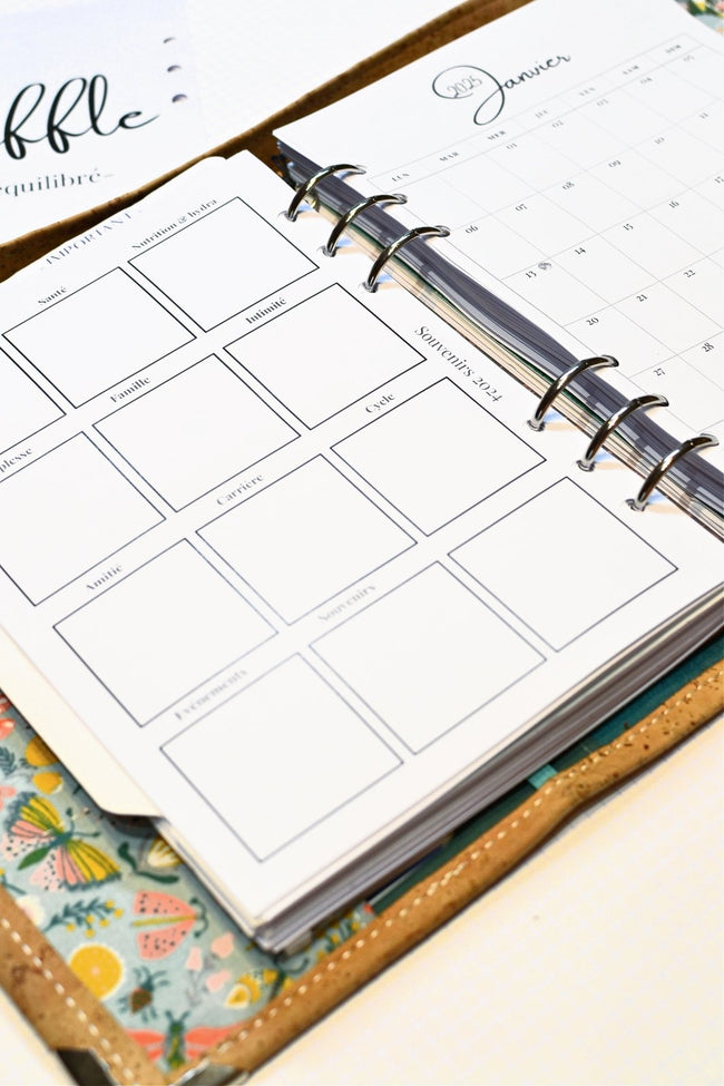 Agenda 2025 Souffle - Recharge A5 - l'hebdomadaire bien être - Shirley Chiche planner