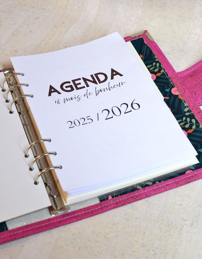 agenda 2026 en français pour organiseur 6 perforations, papeterie française pour filofax, par shirley chiche pour les jours souples