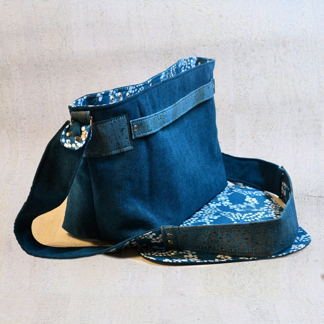 Cabas “Bouquet blanc” chaine en métal, Format L - Les jours souples