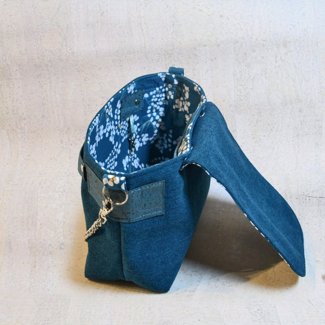 Cabas “Bouquet blanc” chaine en métal, Format S - Les jours souples