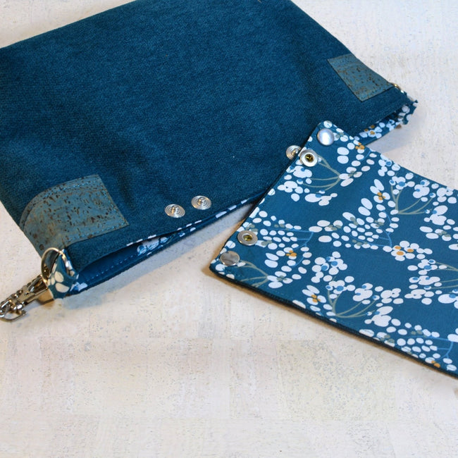 Cabas “Bouquet blanc” chaine en métal, Format S - Les jours souples