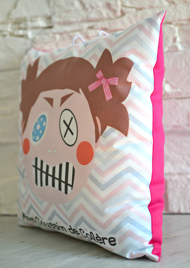 Coussin de colère pour enfant en coton