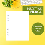 Agenda poétique orange, fermoir Oiseau