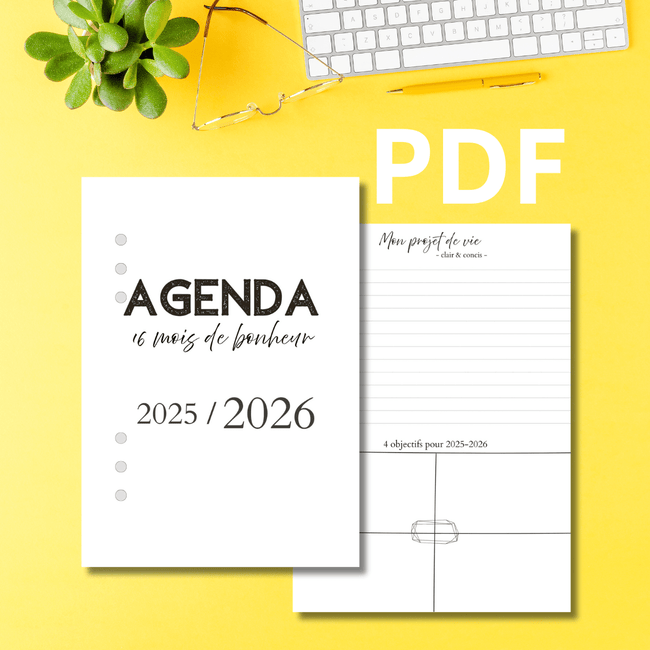 papeterie française, recharge pour agenda 2026 vierge et datée, shirley chiche - Les jours souples
