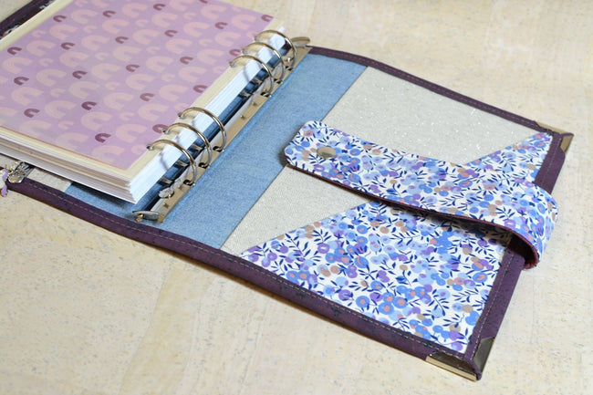 J’ai besoin de… Sérénité ! Organiseur A5 en liège violet – Modèle unique fait main - Les jours souples