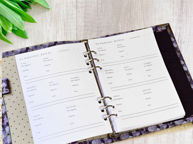 La recharge Planning repas hebdo - pour se simplifier la vie - Les jours souples