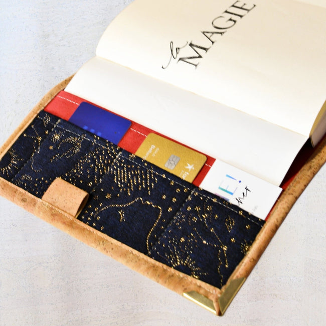 couverture en cuir de liège végétal naturel beige pour carnet, agenda 2026, livre A5 - Les jours souples