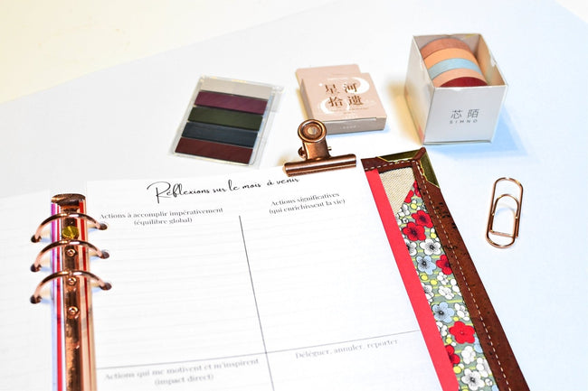 Organiseur A5 Fauve en liège - Pack agenda 2025 - Shirley Chiche planner